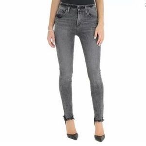 Agolde Sophie grey distressed jeans